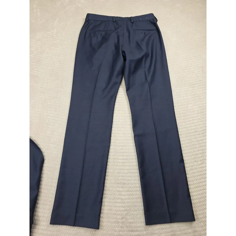 Express Suit Mens Blazer 36 Short Pants 29 X 32 Photographer Fitted Blue